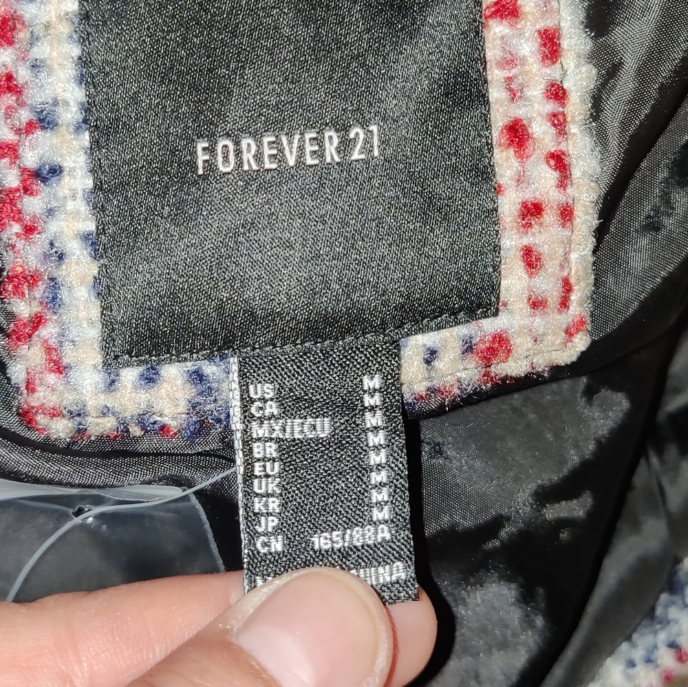 NWT- Plaid Woven Long Shacket - Picture 5 of 6